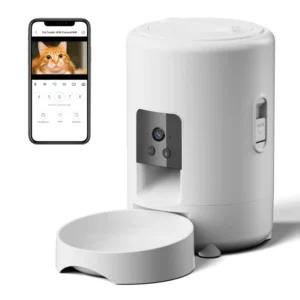 Distributeur croquette caméra compacte chat connecté automatique 10 repas