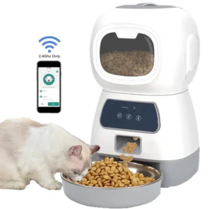 Distributeur croquette connecté inox vocal chat automatique écran wifi