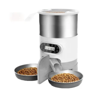 Distributeur croquette chien automatique double gamelle inox 3L