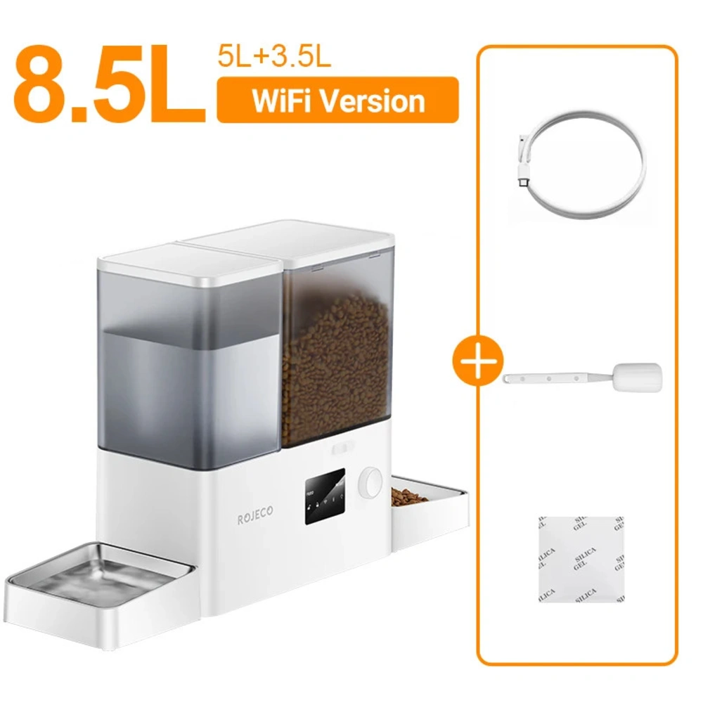 Contenu de la boîte du distributeur Rojeco 8,5L version WiFi avec accessoires inclus