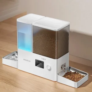 Distributeur croquette et eau combiné maxi chat automatique gamelles inox