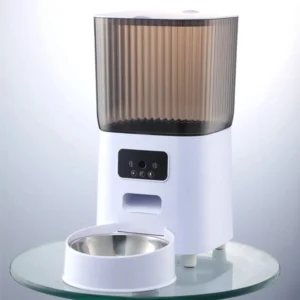 Distributeur croquette caméra inox grande capacité chat connecté automatique 5L