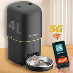 Distributeur croquette caméra inox chat connecté automatique 5 repas