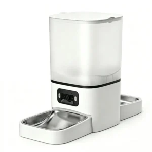 Distributeur croquette caméra 360 double gamelle chat connecté automatique