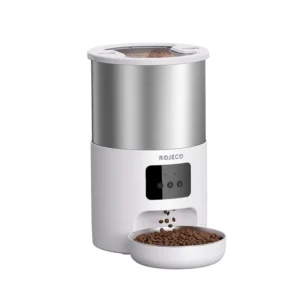 Distributeur croquette inox enregistreur vocal chat connecté automatique 5 repas