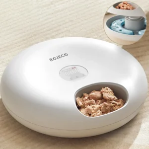Distributeur croquette à piles à compartiments chat automatique 6 repas