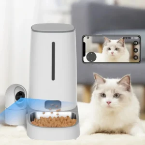 Distributeur croquette caméra compacte USB chat connecté automatique 4L