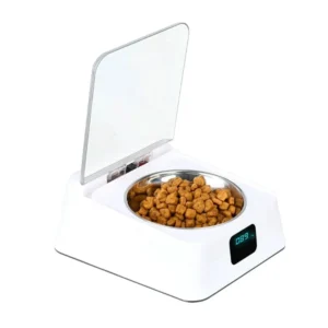 Distributeur croquette couvercle à capteur infrarouge chat automatique bol inox