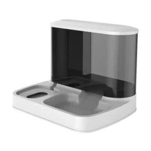 Distributeur eau et croquette deux gamelles chat automatique combiné