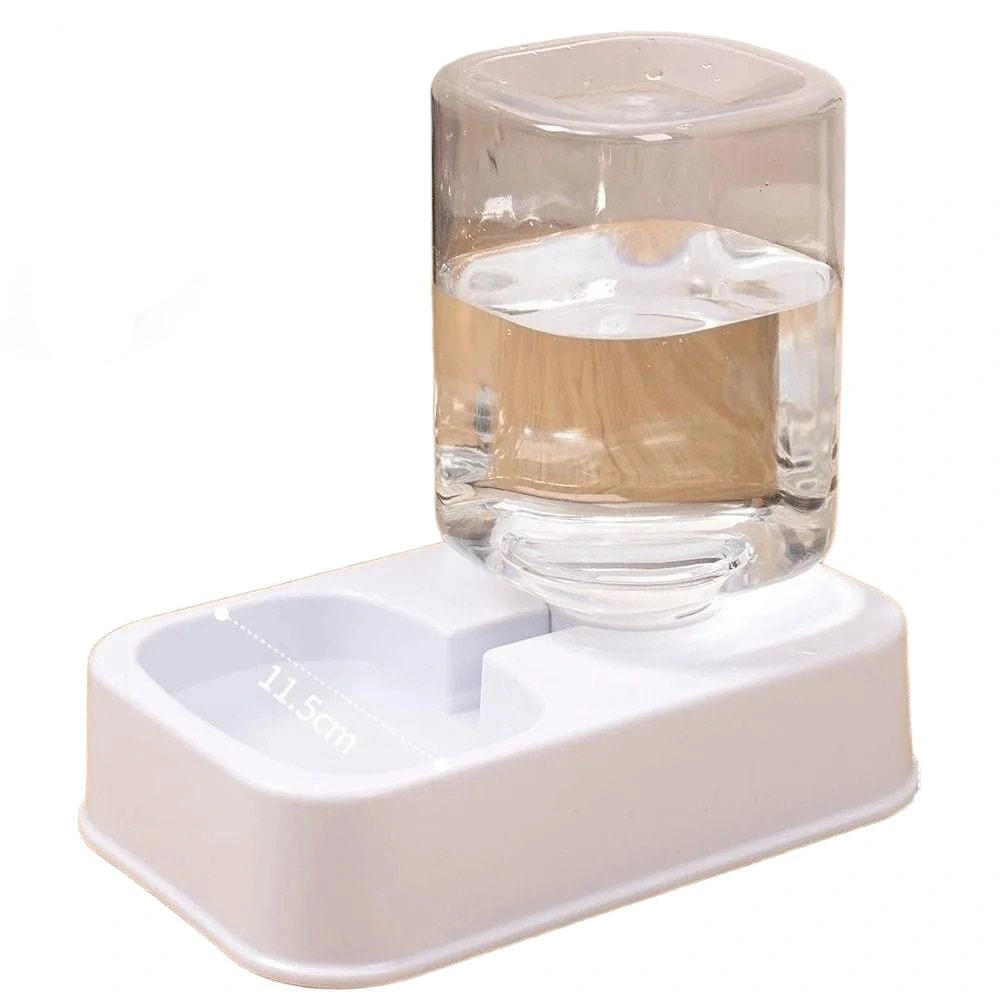 Distributeur eau automatique à gravité pour chat coloris blanc vue de profil