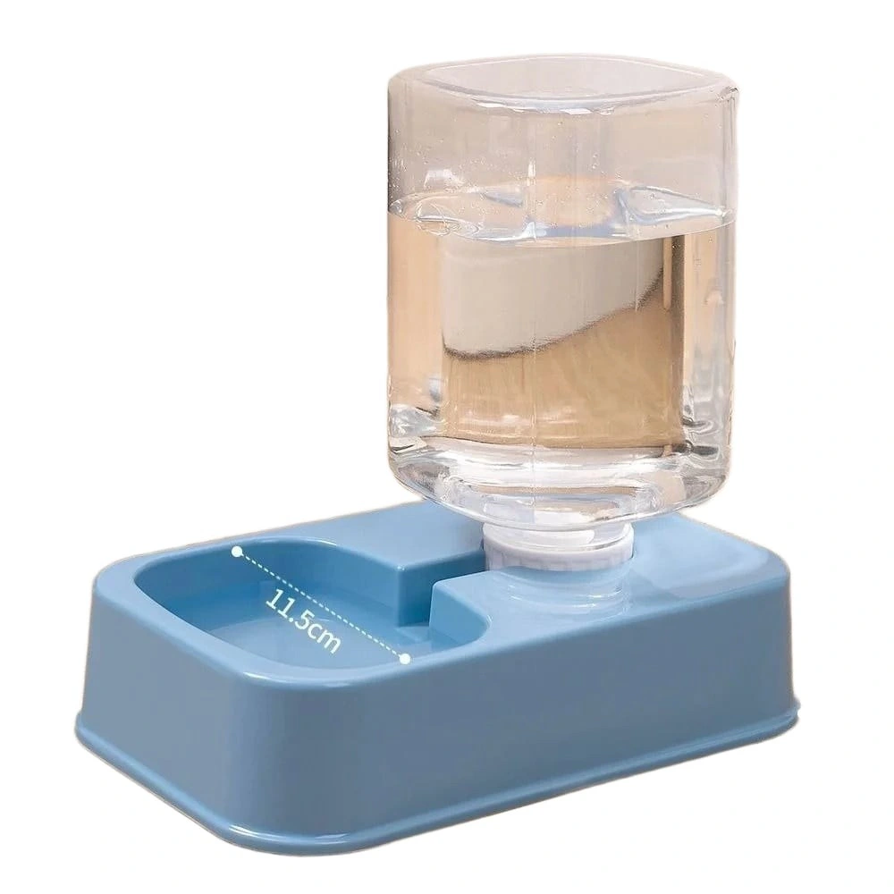 Distributeur eau automatique à gravité pour chat coloris bleu vue de profil