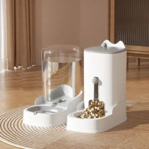 Distributeur croquette et eau grand réservoir chat automatique eau 4L