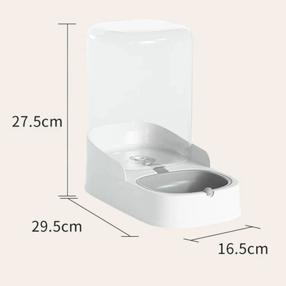 Schéma des dimensions de la fontaine à eau pour chat, 27,5 x 29,5 x 16,5 cm