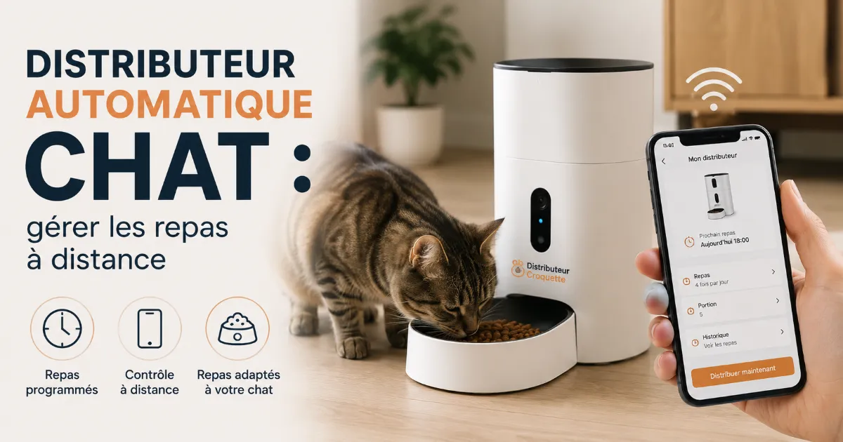 Lire la suite à propos de l’article Distributeur automatique chat : gérer les repas à distance