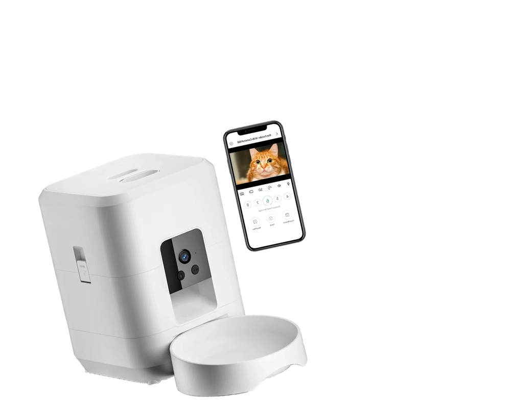 Distributeur croquette connecté chat avec caméra application