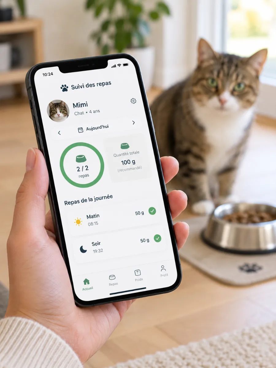 Application mobile de suivi des repas pour chat