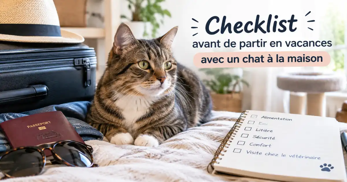 checklist vacance avec son chat à la maison