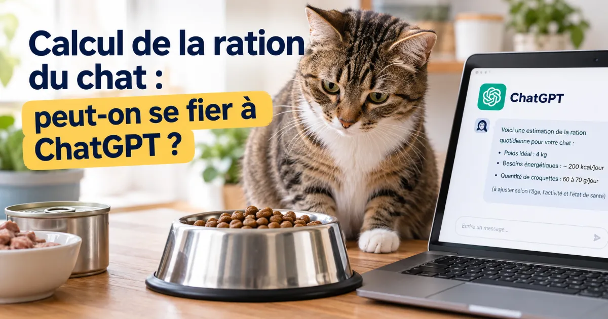 Lire la suite à propos de l’article Calcul de la ration du chat : peut-on se fier à ChatGPT ?